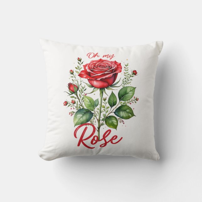 Oh meine Rose Kissen (Vorderseite)