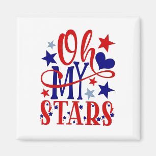 Oh meine Sterne Feuerwerk 4. Juli Unabhängigkeitst Magnet