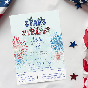 Oh meine US Flagge 4. Juli Party Einladung