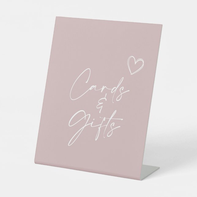 Oh, Minimalistische Kinderduschkarten und Geschenk Sockelschild (Vorderseite)