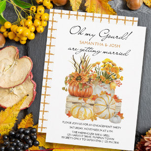 Oh My Gourd Pumpkin Thanksgiving Verlobungsparty Einladung
