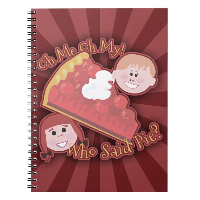 Oh My Pie Kitsch Cartoon Fun Slogan Notizblock (Vorderseite)