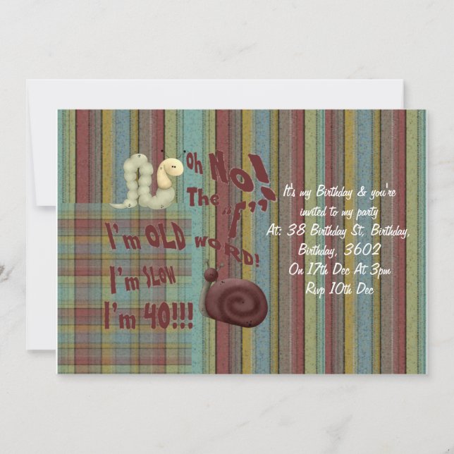 Oh nein, das F-Wort Einladung (Vorderseite)