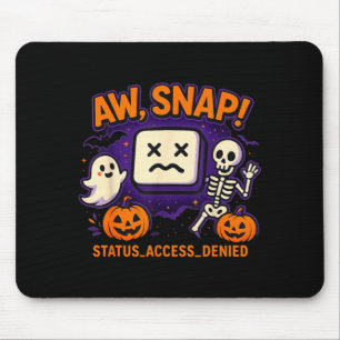 Oh nein, gruseliger Geist Skelett Kürbis Fehler Mousepad