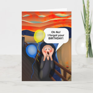 Oh Nein, ich habe Ihren Geburtstag vergessen Die S Karte