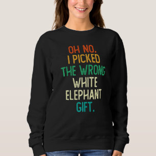 Oh nein, ich pickte das falsche, weiße Elefantenge Sweatshirt