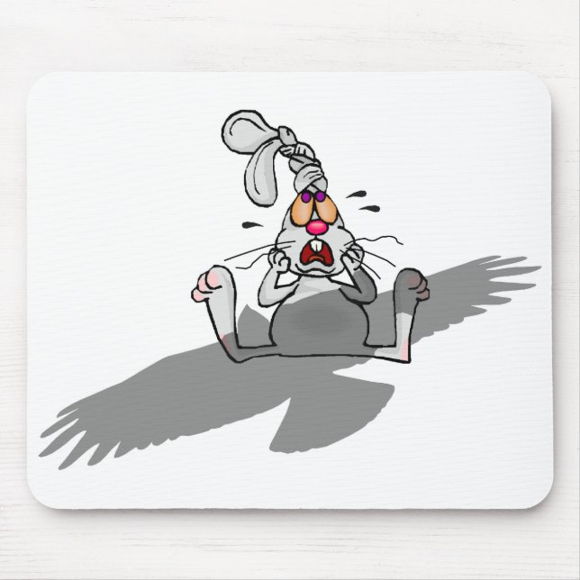 Oh nein! Kaninchen-Cartoon Mousepad (Vorne)