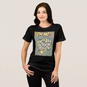 Oh Nein! Kein Morgenmensch – Retro T-Shirt Tri-Blend Shirt