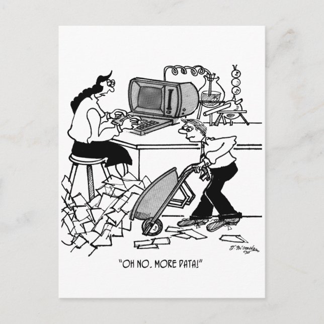 Oh nein. Mehr Daten! Postkarte (Vorderseite)