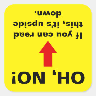 "Oh, nein! Wenn du das hier lesen kannst, ist es v Quadratischer Aufkleber