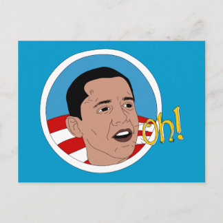 Oh! Obama Doodle Art Postcard Postkarte