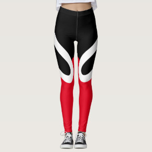 "OH-OH-" schwarze/weiße/rote Leggings