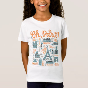 Oh, Paris!   Stadttypographie T-Shirt