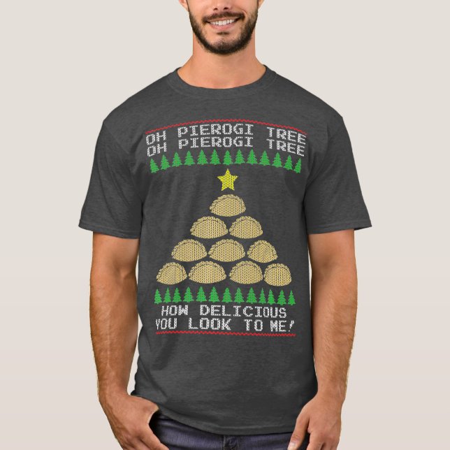 Oh Pierogi Tree Premium T-Shirt (Vorderseite)