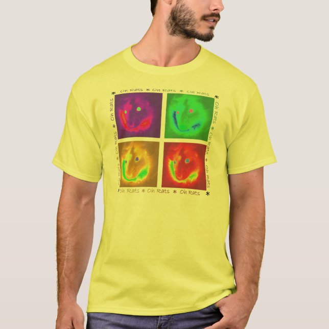 Oh Ratten-Retro T - Shirt (Vorderseite)