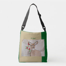 Oh Reh! Light Brown Forest Green Tragetaschen Mit Langen Trägern