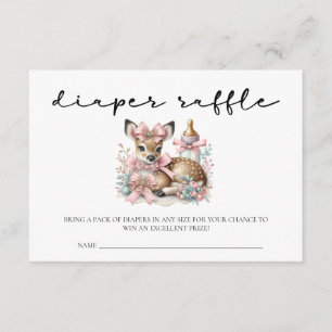 Oh Reh Rosa Mädchen Duschkabine Begleitkarte