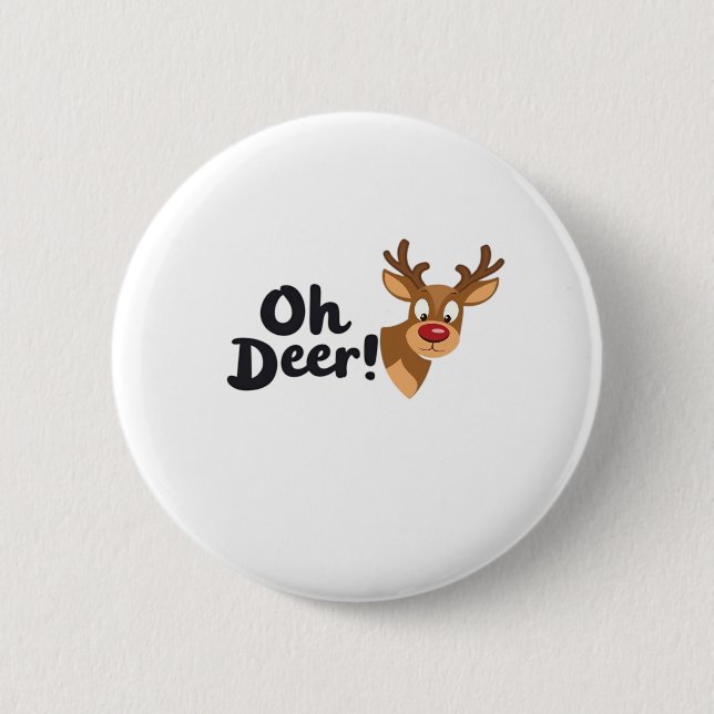 Oh Reh Saubere Minimale Sicht  Button (Vorderseite)