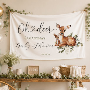 Oh Reh Wasserfarbe Floral Baby Shower Banner