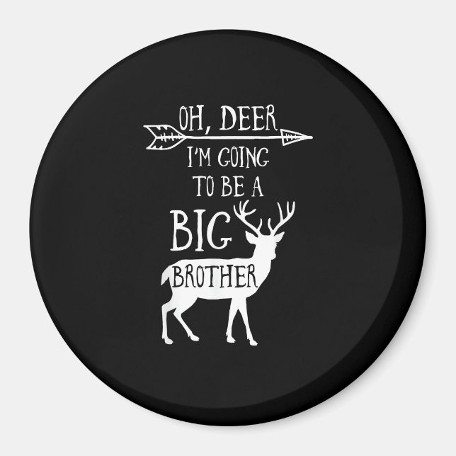 Oh Reh Wird Großer Bruder Weihnachtsankündigung Magnet (Vorne)