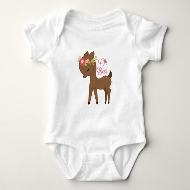 "Oh Rotwild-" Ballettröckchen-Bodysuit Baby Strampler (Vorderseite)