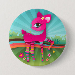 Oh Rotwild! Regenbogen-Knopf Button