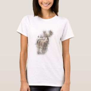 Oh Rotwild - Rotwild-Aquarell-Illustration T-Shirt