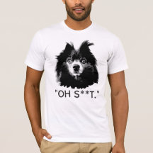 "OH S^^T" Lustiges Pom-Gesicht T-Shirt