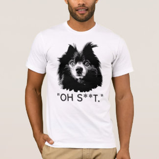 "OH S^^T" Lustiges Pom-Gesicht T-Shirt