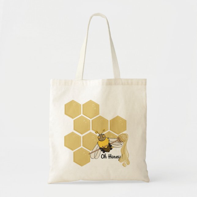 Oh, Schatz! Cartoon Bee Tasche (Vorne)