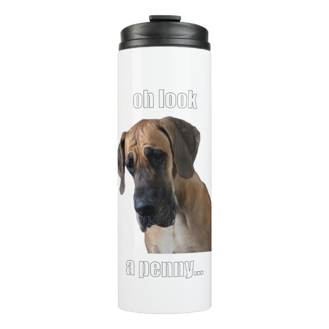Oh, schau mal, ein Penny.. Thermosbecher (Vorderseite)