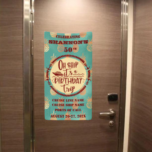 Oh Schiff Es Ist Ein Geburtstags-Trip Kreuzfahrt-T Banner