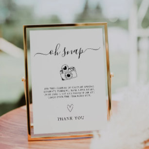 Oh, schläfst! Bildzeichen für eine Hochzeitskamera Einladung