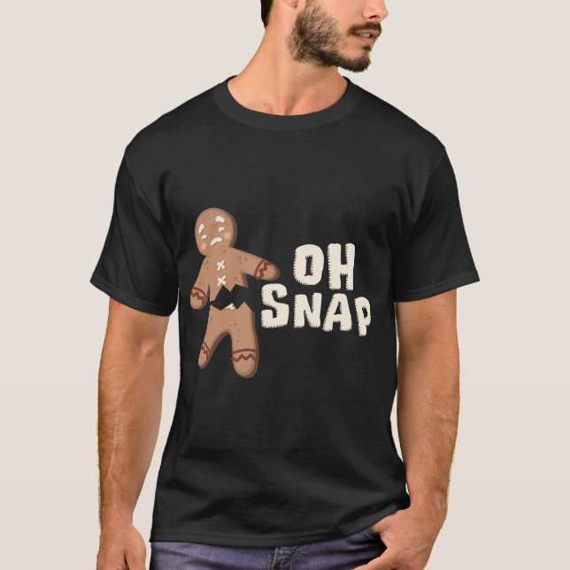 Oh, schläfst! Funny Broken Gingerbread Mann - Weih T-Shirt (Vorderseite)