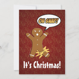 Oh, schläfst! Funny Gingerbread Man Card Feiertagskarte