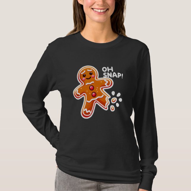 Oh, schläfst! Funny Gingerbread Man Cookie Broken  T-Shirt (Vorderseite)