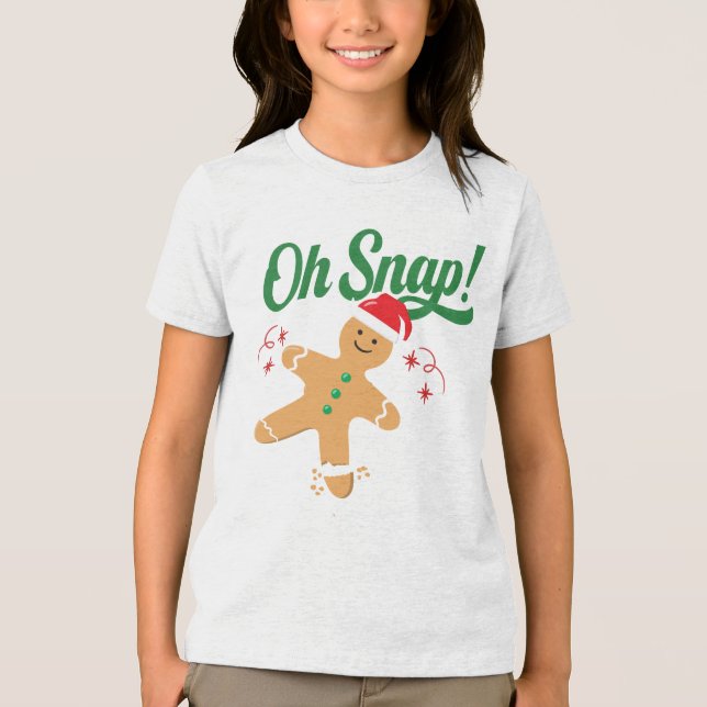 Oh, schläfst! Funny Gingerbread Man Cookie Weihnac Tri-Blend Shirt (Vorderseite)