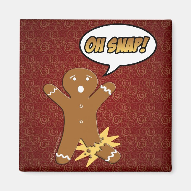 Oh, schläfst! Funny Gingerbread Man Magnet (Vorne)