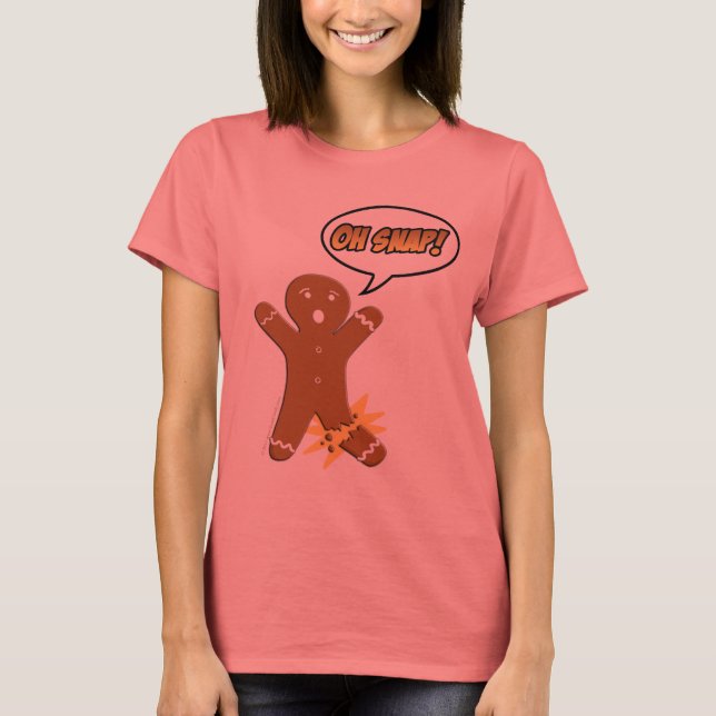 Oh, schläfst! Funny Gingerbread Man T-Shirt (Vorderseite)