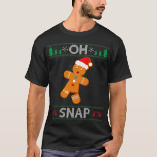 Oh, schläfst! Gingerbread Man Cookie Ugly Sweater T-Shirt