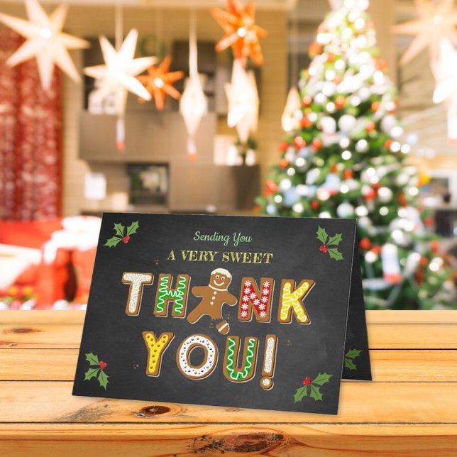 Oh, schläfst! Gingerbrei Cookie Kinderdusche Dankeskarte (Von Creator hochgeladen)