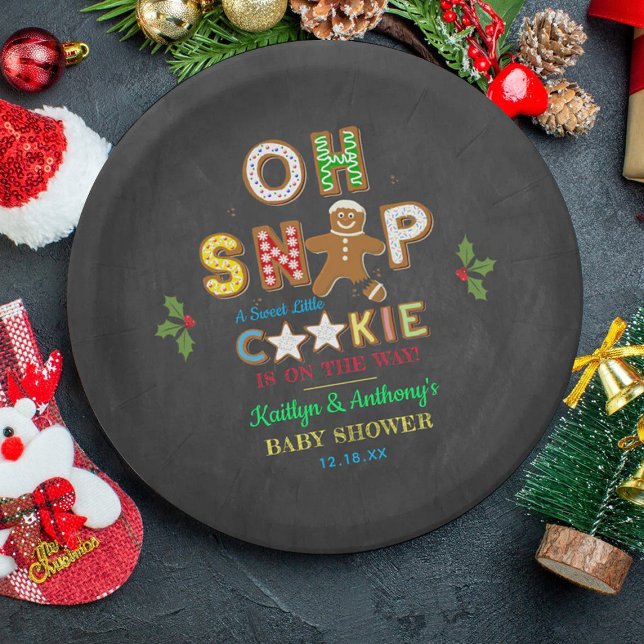 Oh, schläfst! Gingerbrei Cookie Kinderdusche Pappteller (Von Creator hochgeladen)