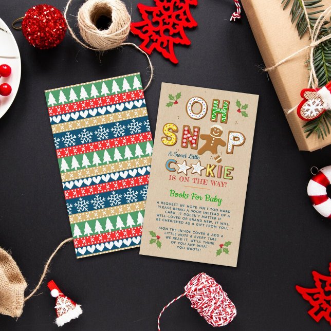 Oh, schläfst! Gingerbrot Cookie Babydusche Buch Begleitkarte (Von Creator hochgeladen)