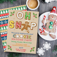 Oh, schläfst! Gingerbrot Cookie Exchange Feiertag