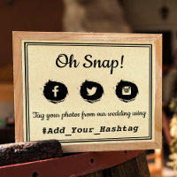 Oh, schläfst! Hochzeitszeichen für Social Media