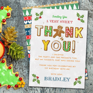 Oh, schläfst! Lebkuchenkoch jedes Alter Geburtstag Dankeskarte