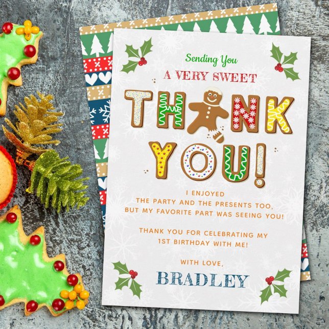 Oh, schläfst! Lebkuchenkoch jedes Alter Geburtstag Dankeskarte (Von Creator hochgeladen)