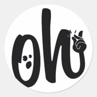 Oh, schläfst! runder aufkleber