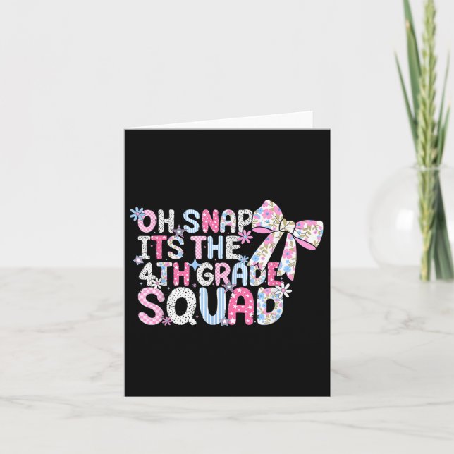 Oh, schlage seine 4. Klasse Platz zurück zur Schul Karte (Vorderseite)