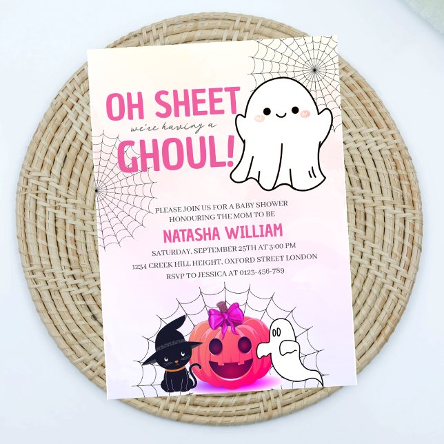 Oh Sheet Es ist eine Ghoul Baby Shower Einladung (Von Creator hochgeladen)